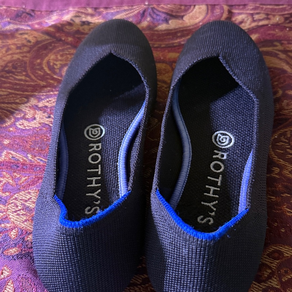 Rothy's Black and Blue Women's Flats - Picture 2 of 6